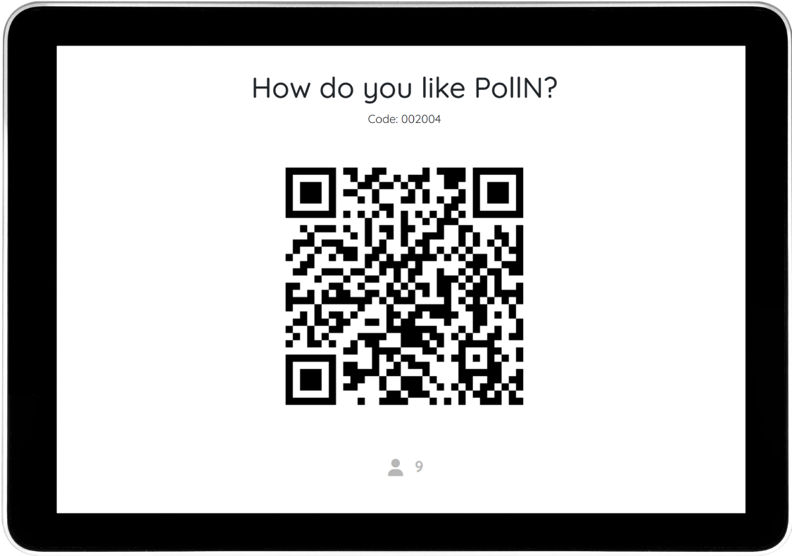 First presentation page with QR code
